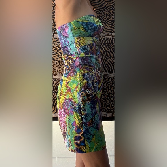 Teeze Me Leopard Strapless & Mini Dresses Sheer Multicolor (5) - Picture 6 of 10